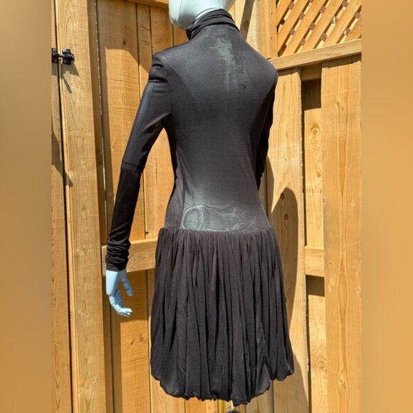 🆕 RAT & BOA 🧿 NWOT Lui Sheer Mesh Long Sleeve Mini Dress, Black - Sz XXS - Picture 10 of 14